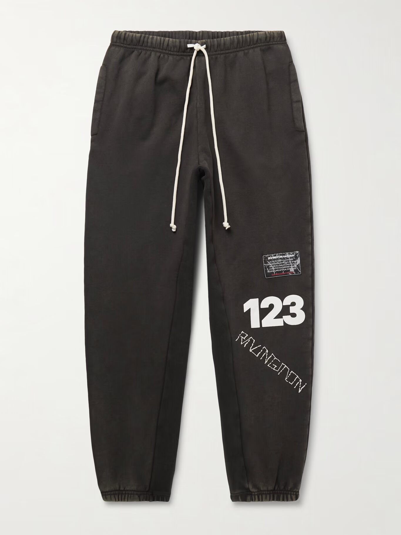 

Спортивные брюки CVA Tapered из хлопкового джерси с вышитым логотипом RRR123, черный