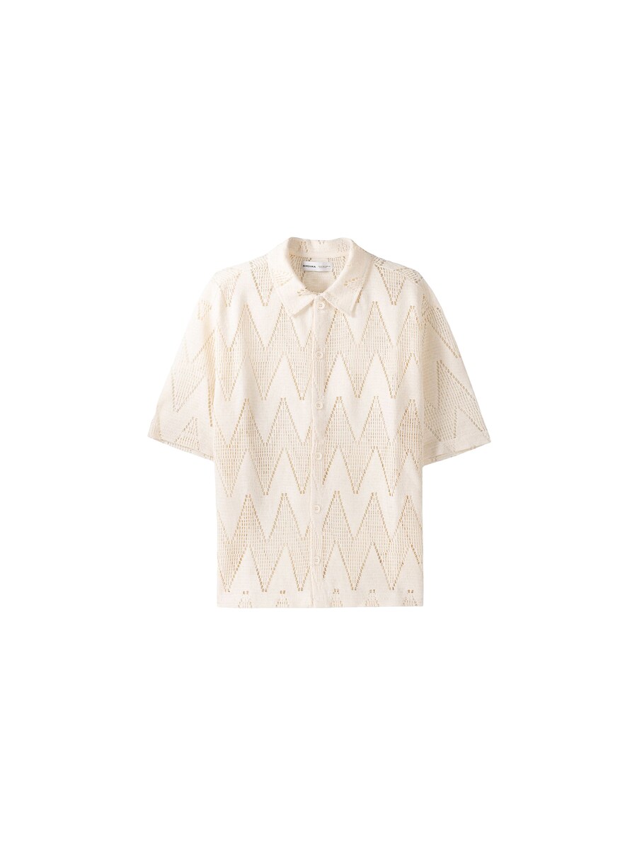 

Рубашка на пуговицах Bershka Regular fit Button Up Shirt, песочный