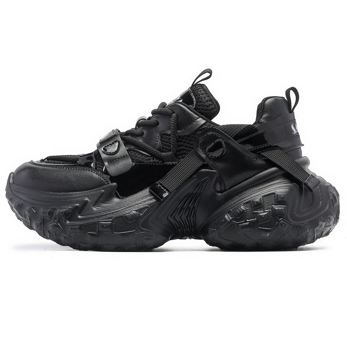 

SAFIYA Амортизирующие массивные кроссовки Low-Top Unisex черные, цвет Black