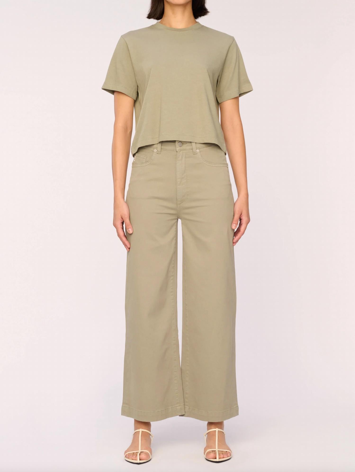

Джинсы Hepburn Wide Leg High Rise Jeans цвета Alpine Green DL1961 - Women's