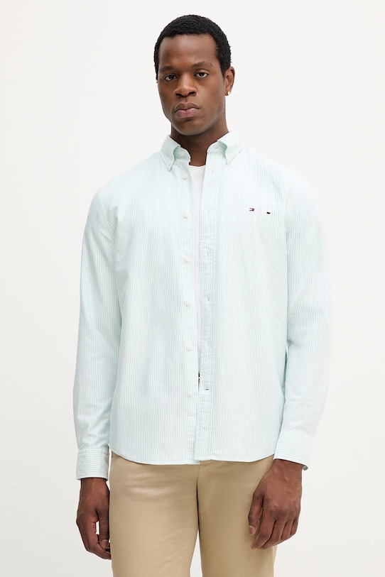 

Хлопковая рубашка Tommy Hilfiger, зеленый