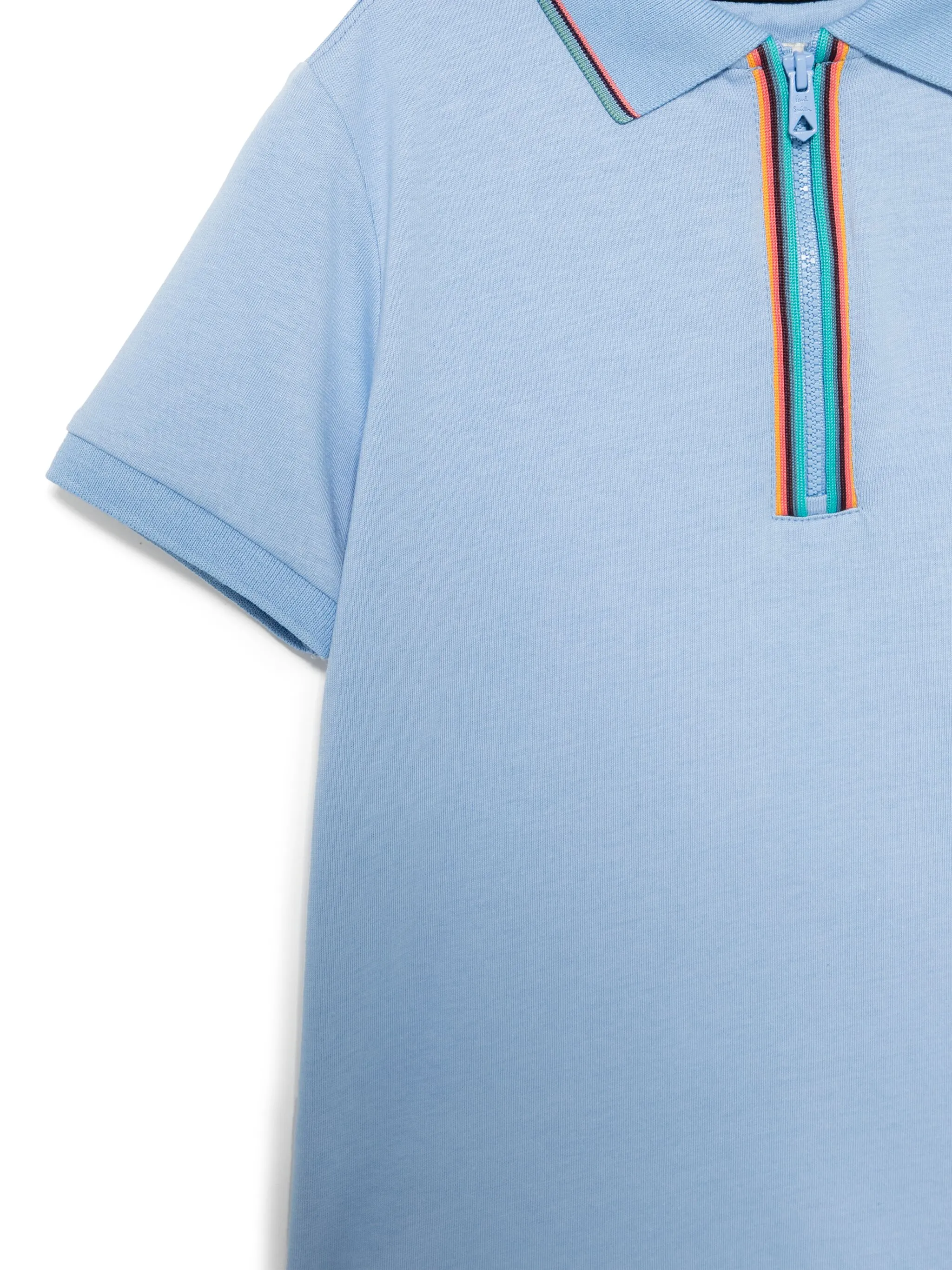 Рубашка поло с вышитым логотипом Paul Smith Junior, синий