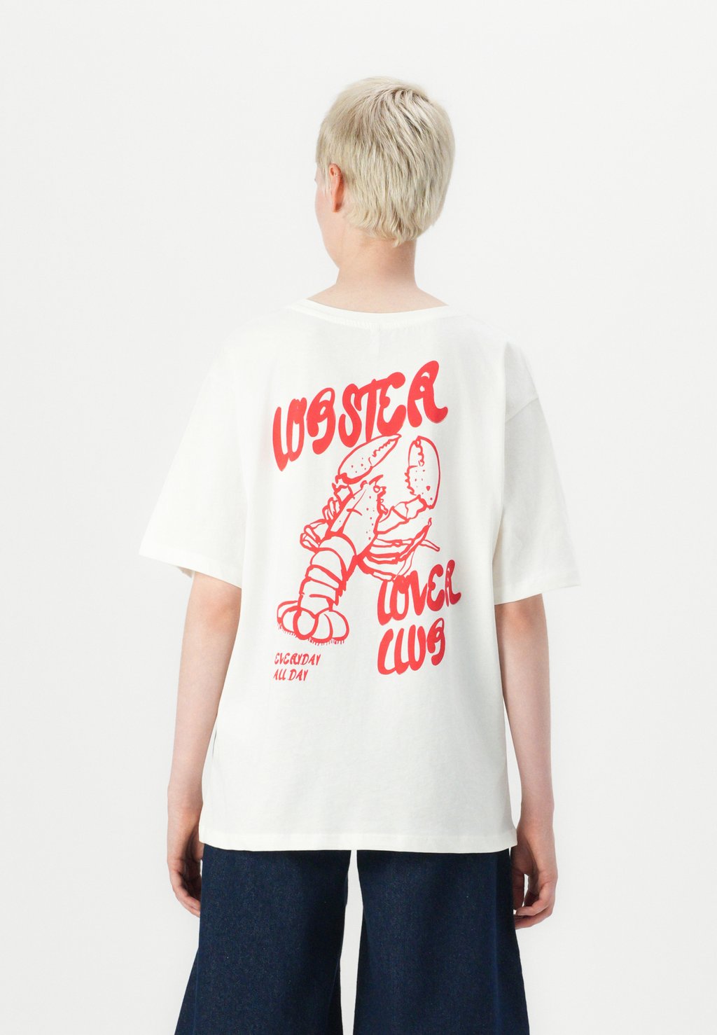 

Футболка с принтом ONLROSE OVERSIZE TEE ONLY, кремовый