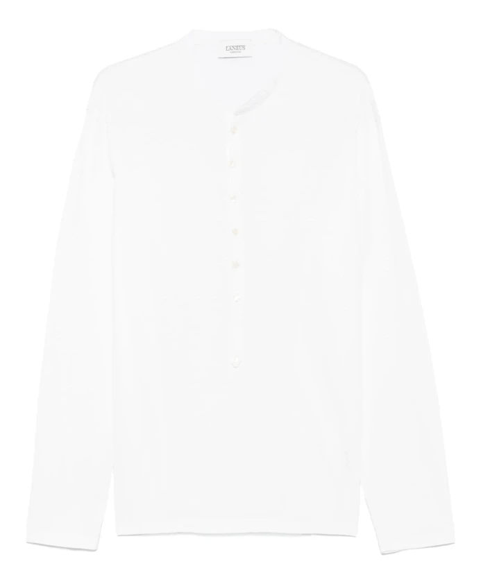 

Футболка с длинными рукавами из шелкового хлопка Laneus, белый