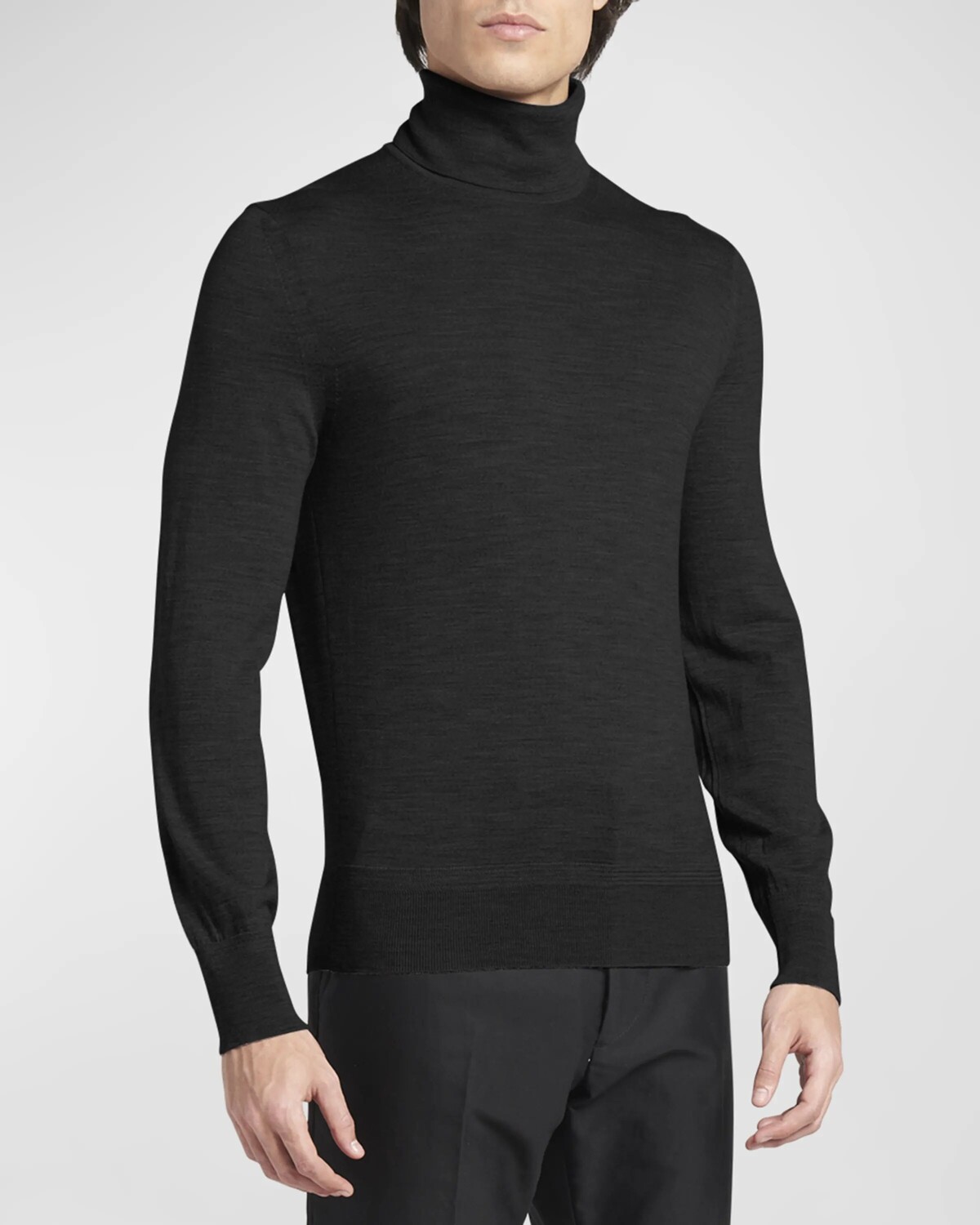 

Мужская водолазка из тонкой шерсти TOM FORD, цвет Black