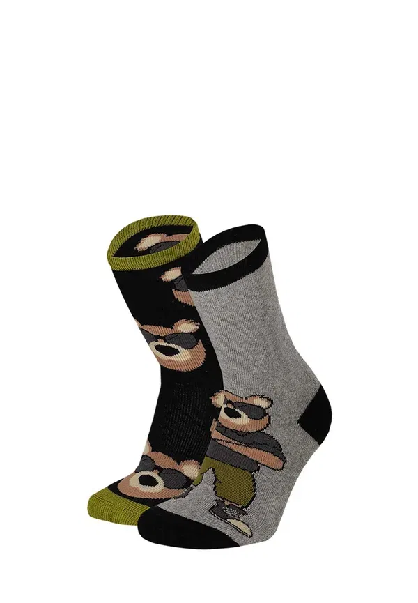Носки детские Yuhu Kinder stoppersocken bär 2 paar socks, серый