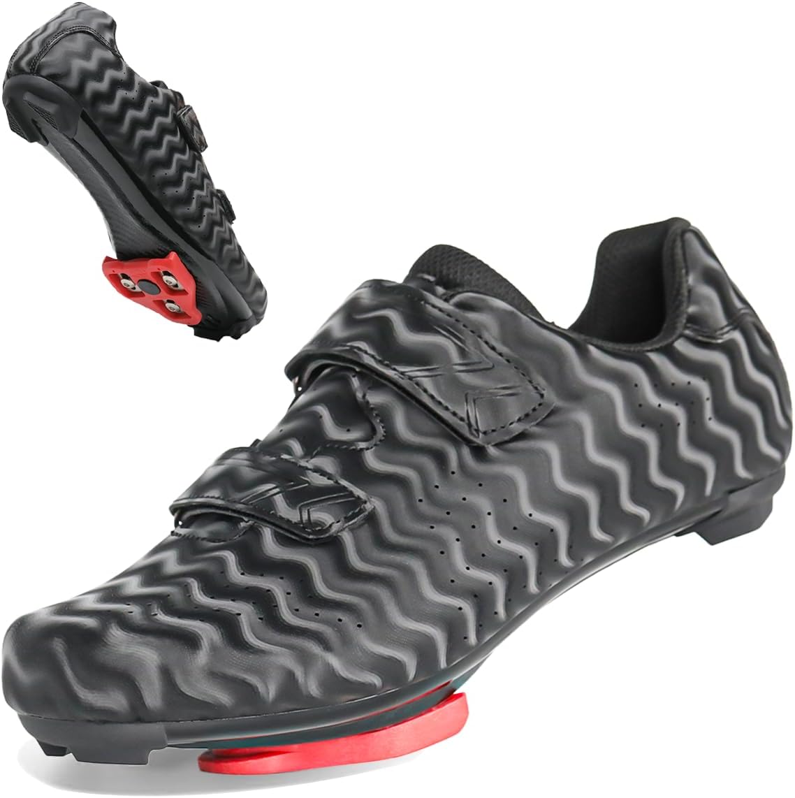 

Женские и мужские велосипедные туфли, совместимые с велосипедом Peloton, для езды в помещении и на шоссе, с велосипедными туфлями и креплениями Delta в комплекте Soleease, черный