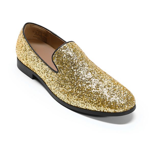 

Мужские лоферы-слипоны с блестками для вечера и свадьбы Austin Mill, Golden