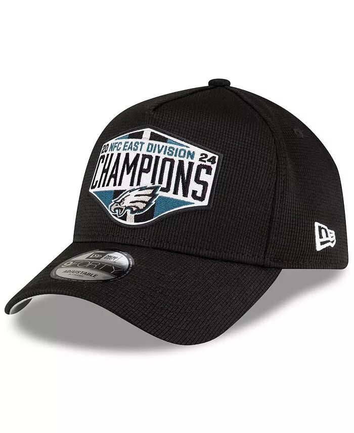 

Мужская черная кепка Philadelphia Eagles 2024 NFC East Division Champions Locker Room 9FORTY Adjustable New Era