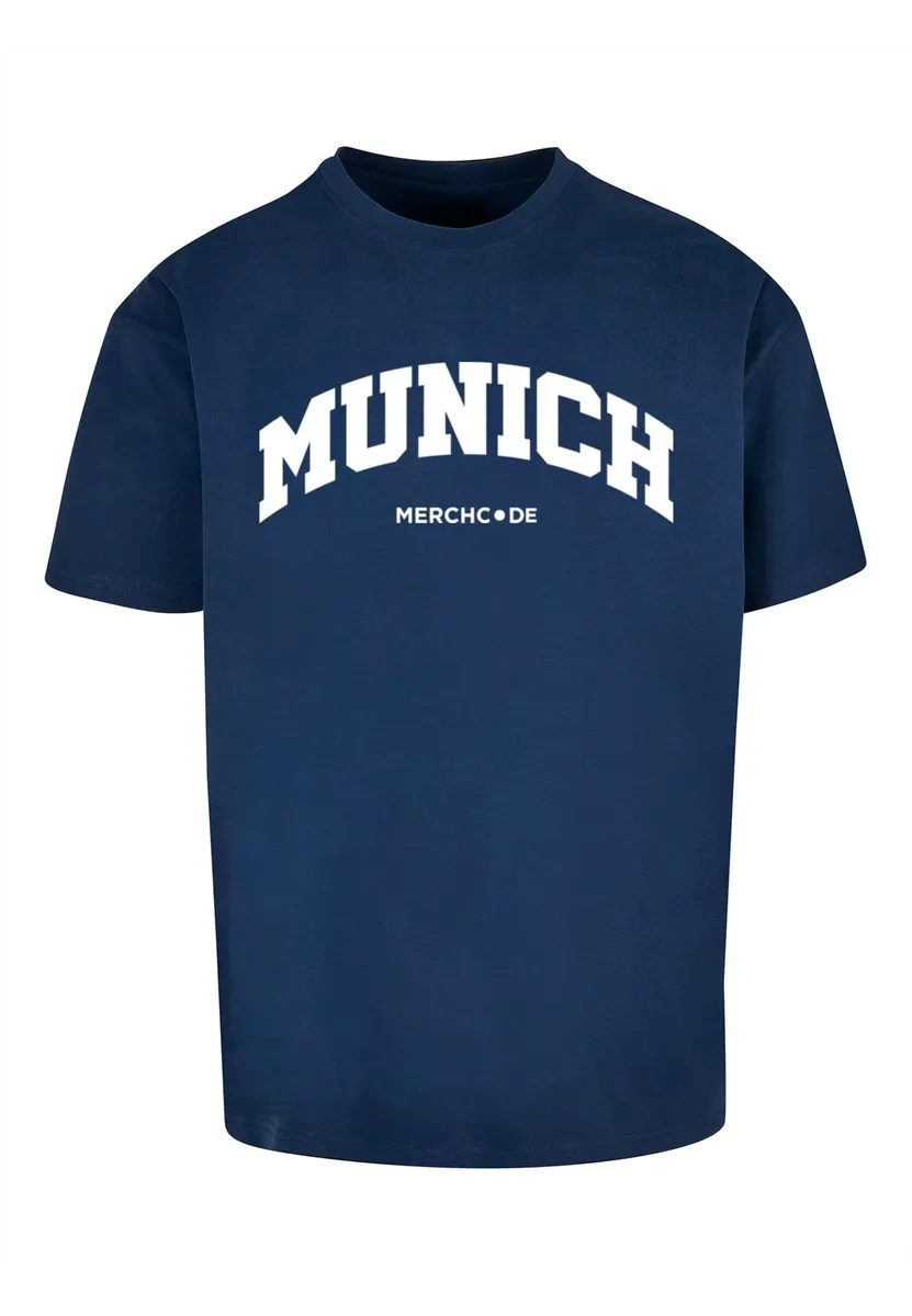 

Футболка Merchcode " Merchcode Men's Munich Wording - Heavy Oversize Tee", синий