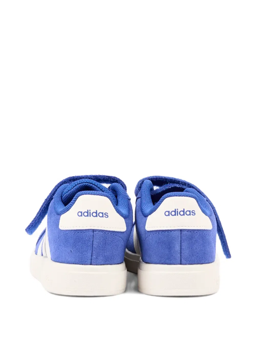 Полосатые кожаные кроссовки Adidas Kids, синий — фото 4