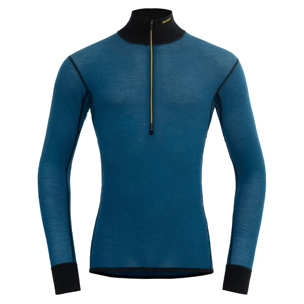 

Лонгслив DEVOLD OF NORWAY Wool Mesh 190 half zip, синий