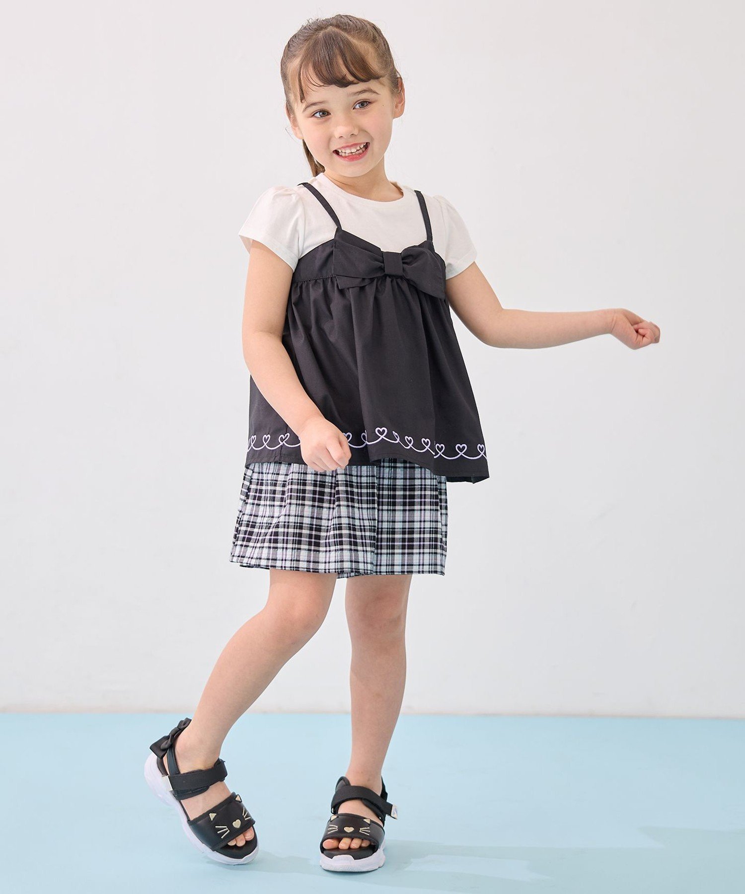 Футболка с изображением камизоля и стыковки ANY KIDS, Black [005] — фото 3