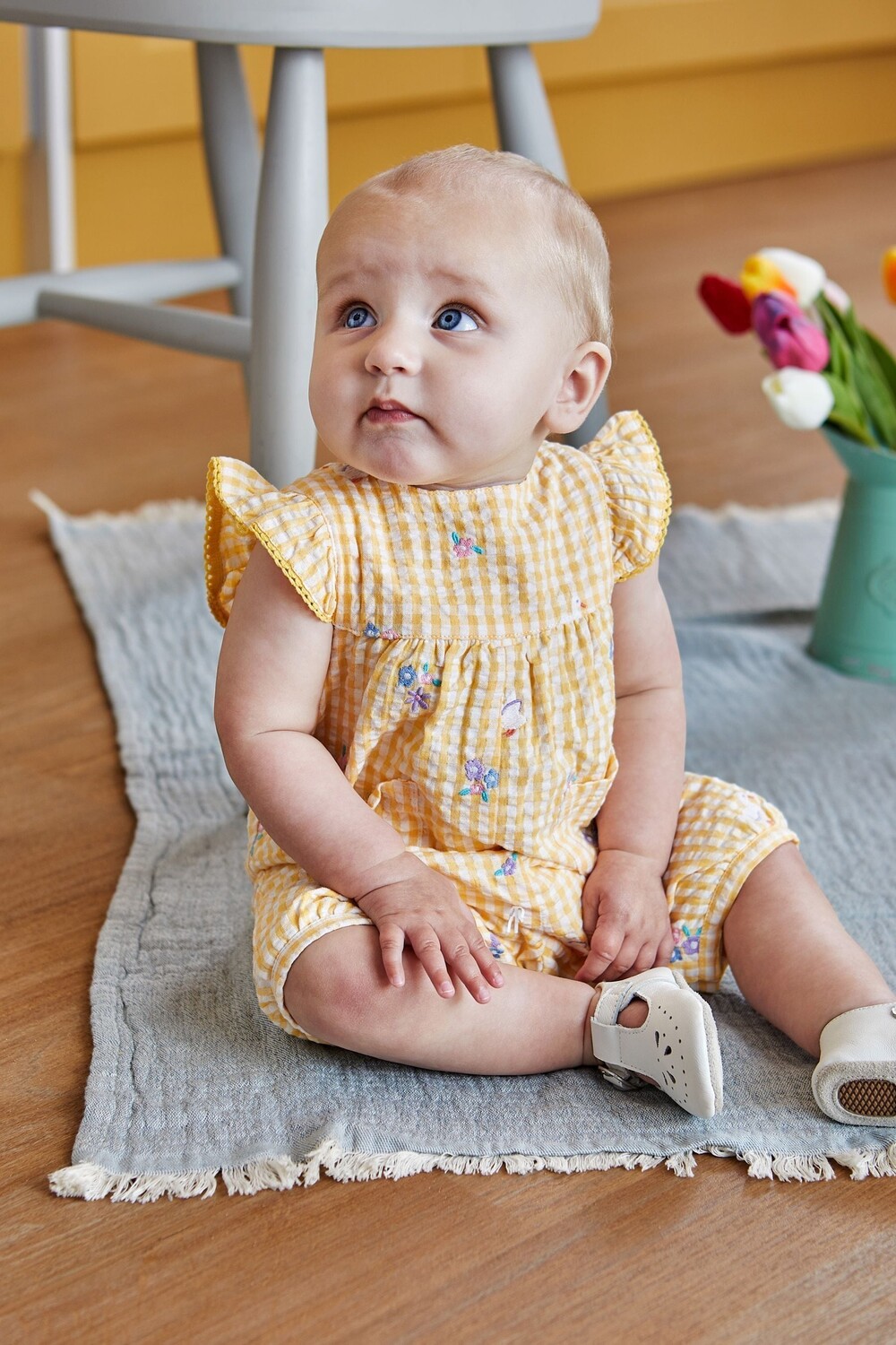 

Комбинезон с вышивкой Jojo Maman Bébé, желтый