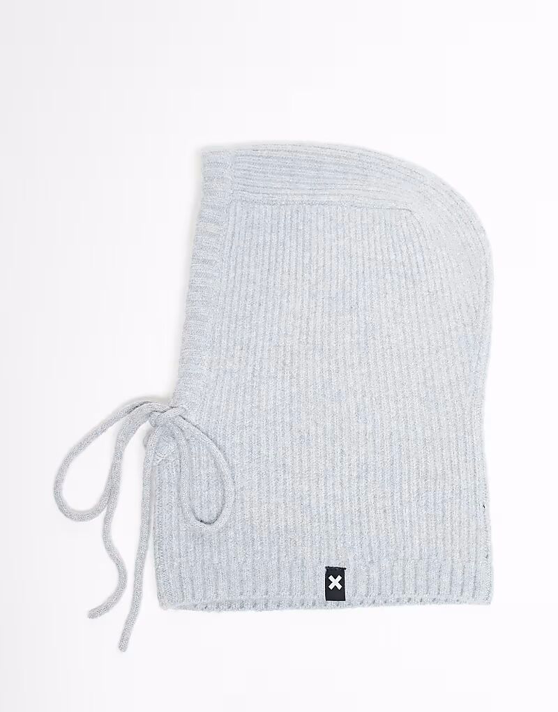 

Унисекс балаклава с капюшоном светло-серого цвета Collusion