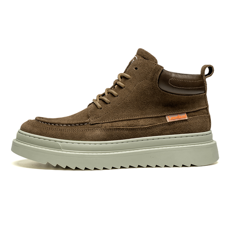 

LEAVELAND Чёрно-коричневые мужские ботинки на шнуровке, цвет Brown