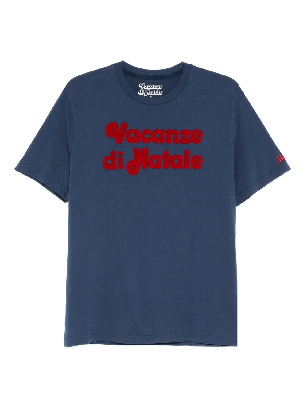 

Футболка с флокированным логотипом Mc2 Saint Barth, синий