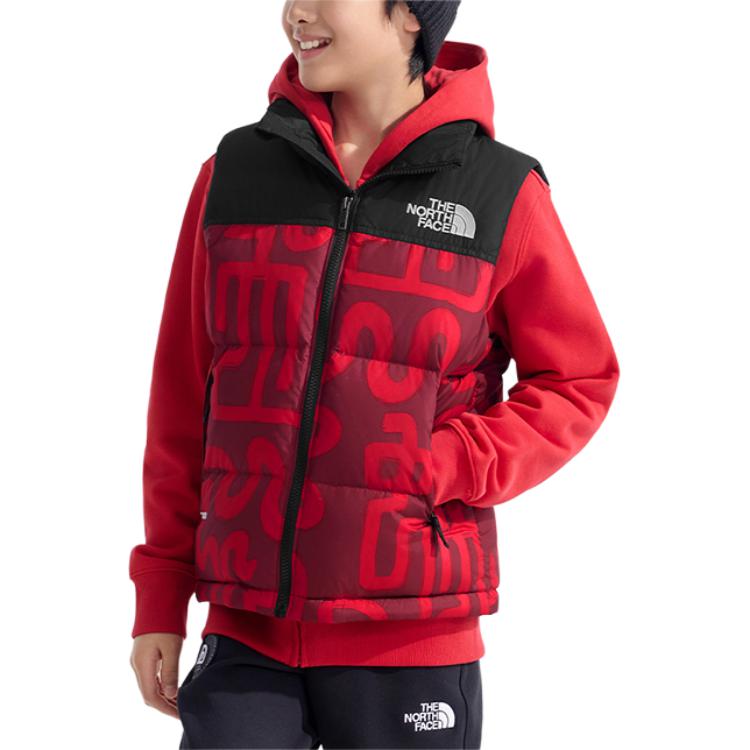 THE NORTH FACE Пуховик Nuptse ICON темно-красный для детей 3-7 лет — фото 4