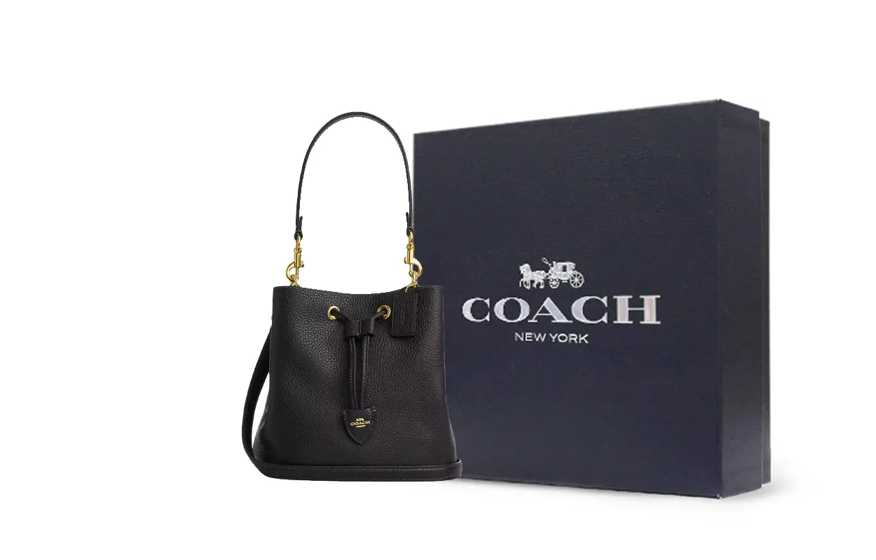 

Coach Женская кожаная сумка Rowan, маленькая, черная