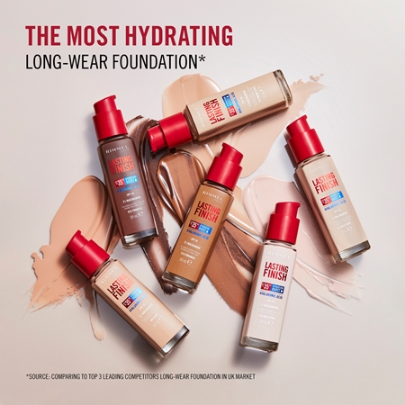 Увлажняющая основа spf 20 Rimmel Lasting Finish 35H Hydration Boost, 001 Pearl 30 ml — фото 4