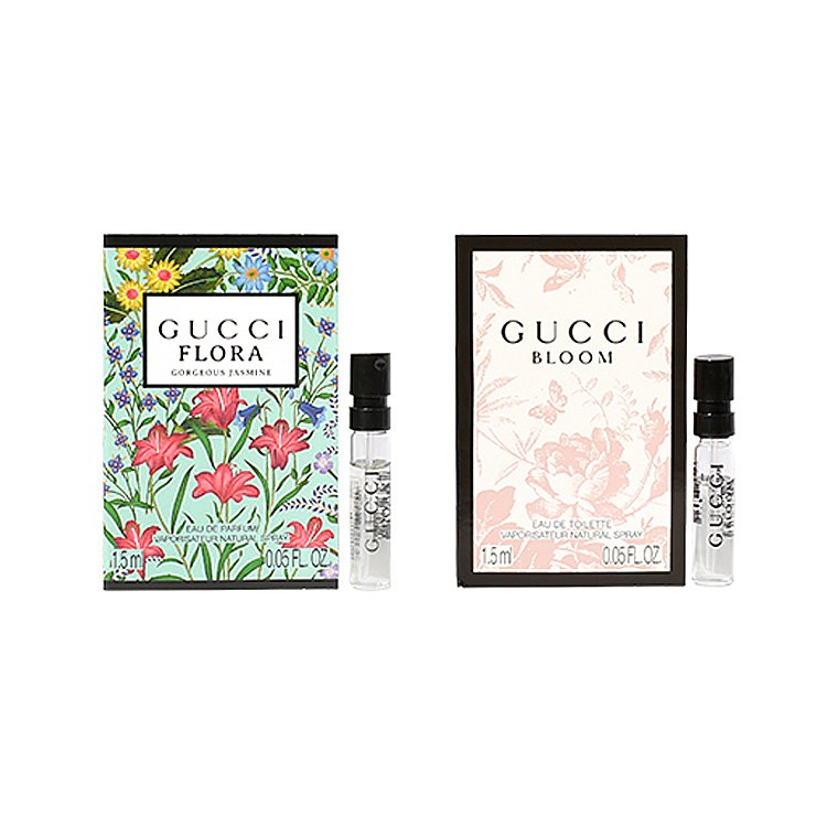 

Набор пробников духов dreamy collection, два флакона, парфюмерная вода eau de parfum, туалетная вода eau de toilette, композиция potpourri accord, 1,5 мл + 1,5 мл GUCCI, Dreamy Jasmine+Floral Lady светло-1.5ml x 2