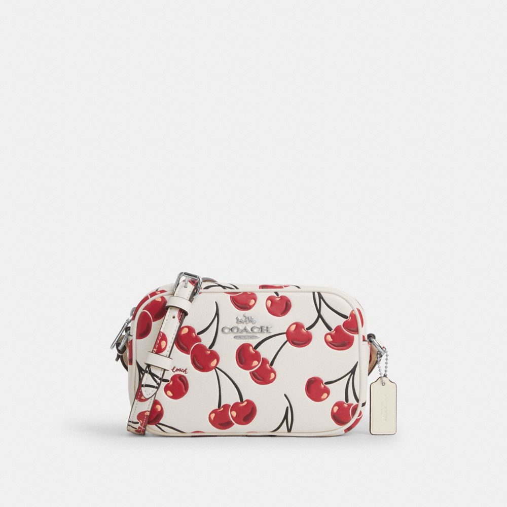 

Сумка Coach Mini Jamie Camera Bag With Cherry Print, серебряный/мульти