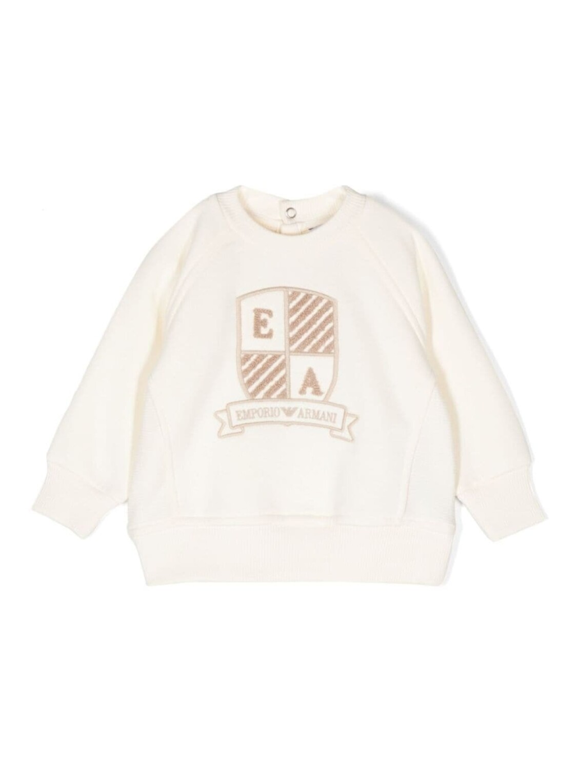 

Emporio Armani Kids толстовка из джерси с вышитым логотипом, белый