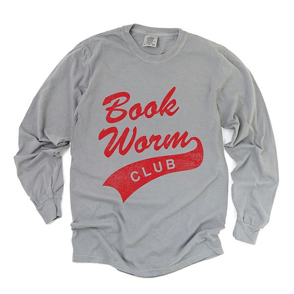 

Футболка с длинным рукавом Book worm club Simply Sage Market, Grey