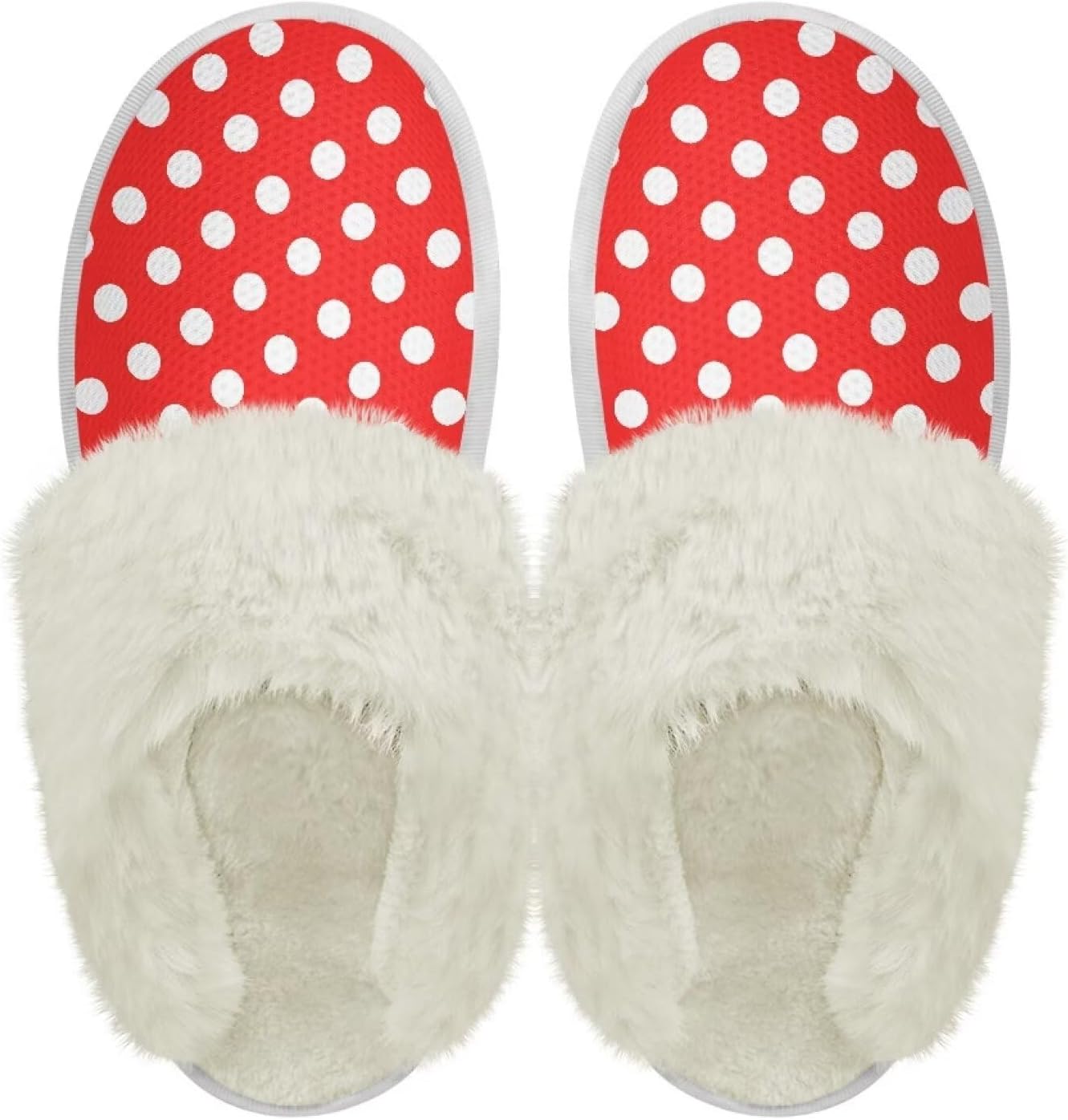 

Хлопковые тапочки с пушистыми краями, домашние тапочки для дома и улицы, хлопковые тапочки унисекс Pjheqoxe, красный