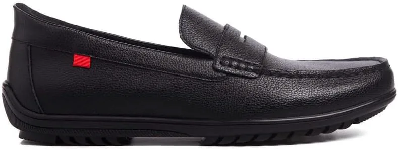Marc Joseph New York Men's Casual Hands Free Slip on Penny Loafers, черный — фото 4
