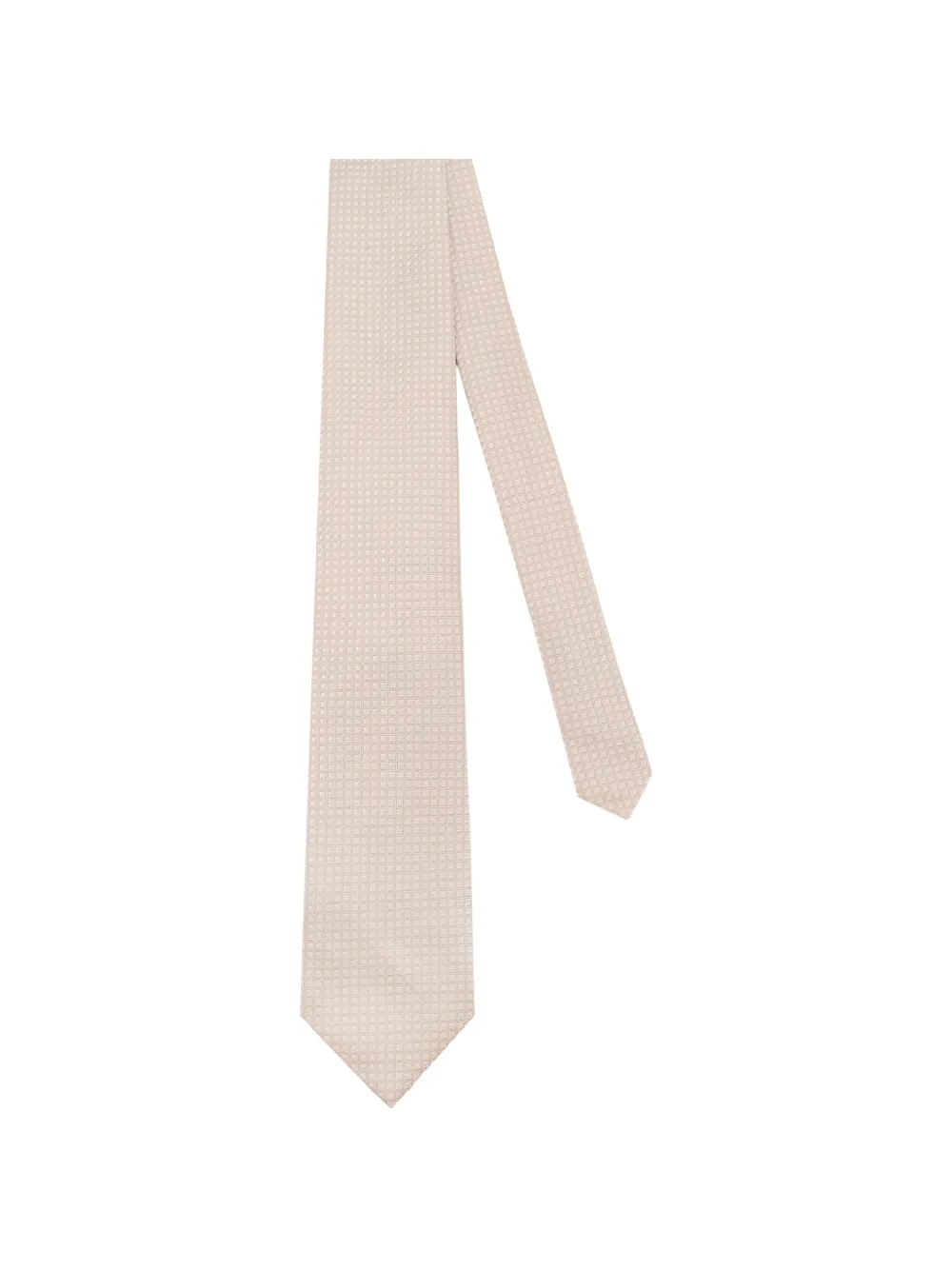 

Шелковый галстук с квадратным узором TOM FORD, нейтральный
