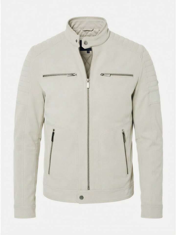 

KOROSHI Куртка из искусственной кожи серого цвета