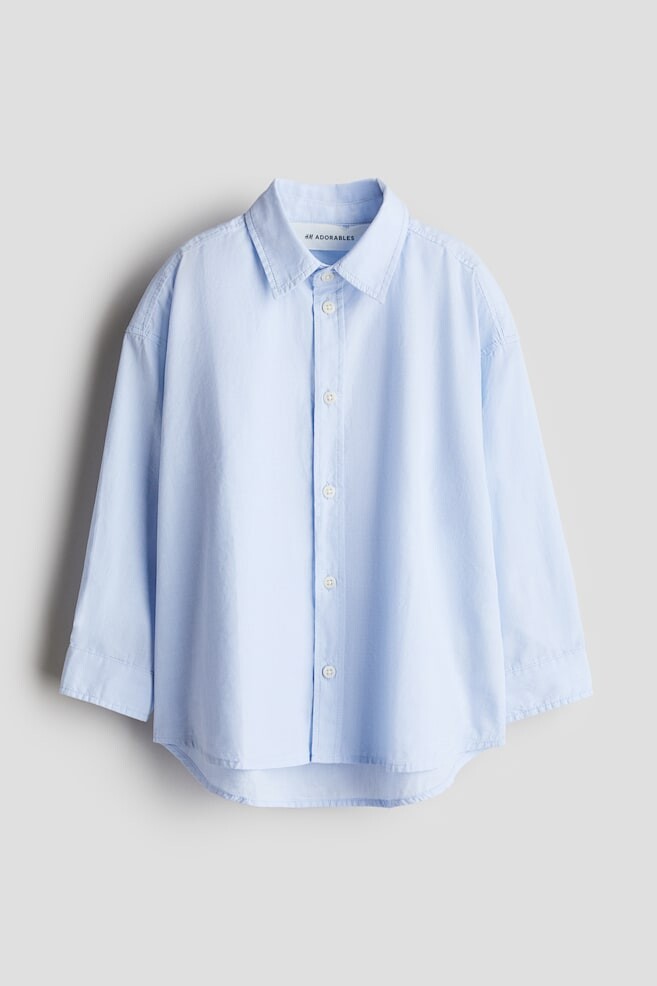 

Хлопковая рубашка H&M, голубой
