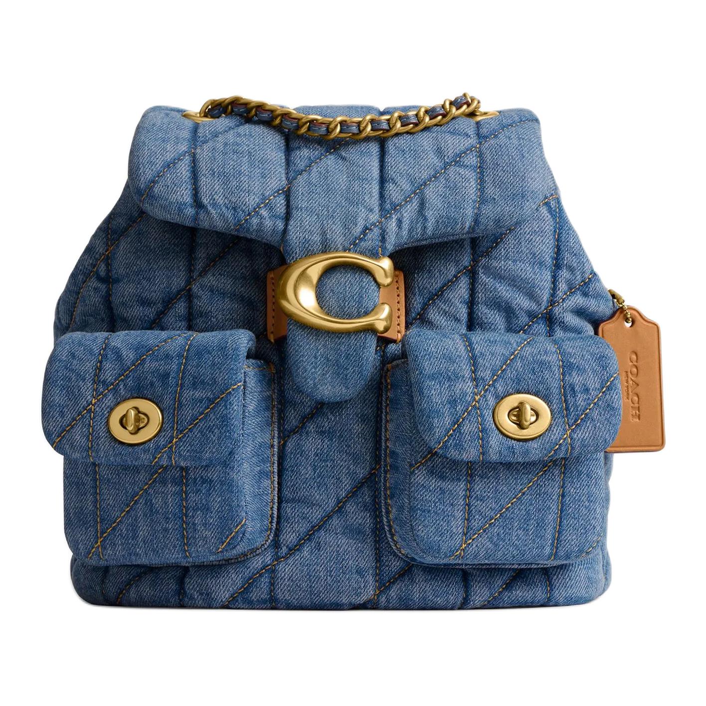 

COACH Женский рюкзак из ткани индиго малого размера