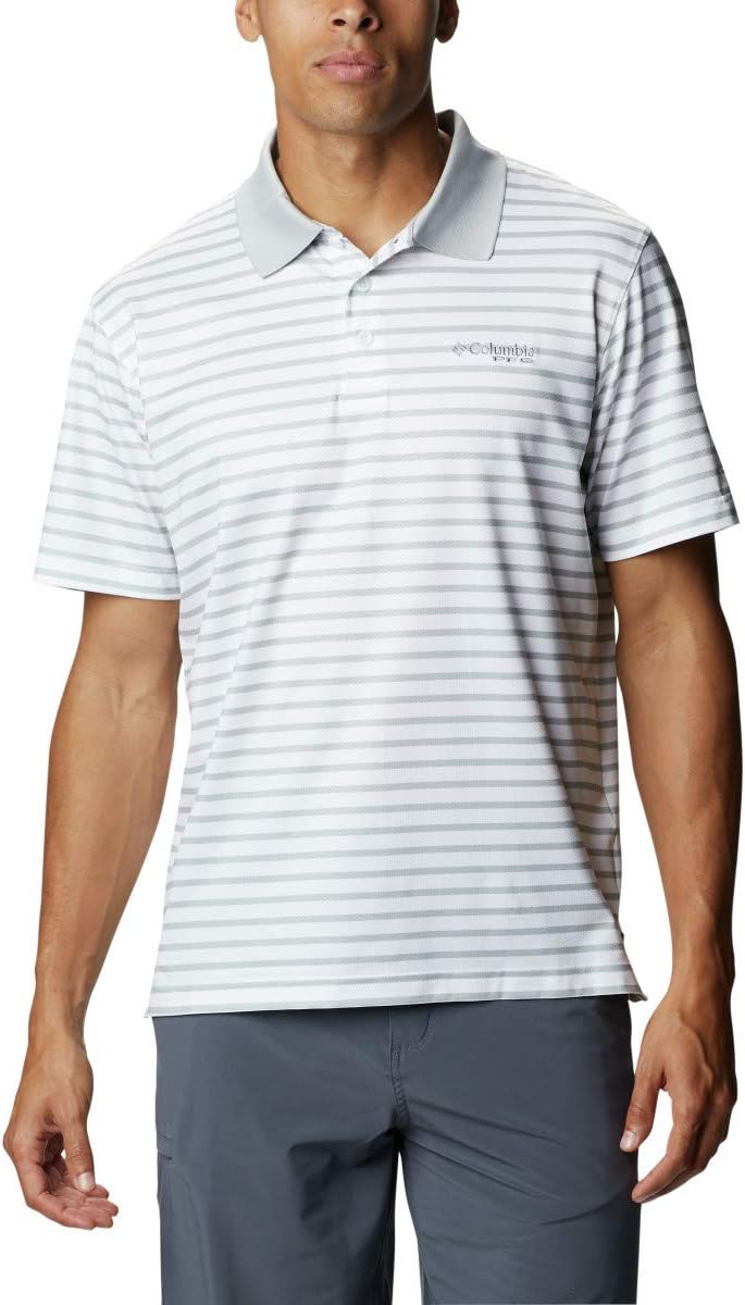 

Columbia мужская поло Skiff Cast, Cool Grey/White Stripe, Белый, Columbia мужская поло Skiff Cast, Cool Grey/White Stripe