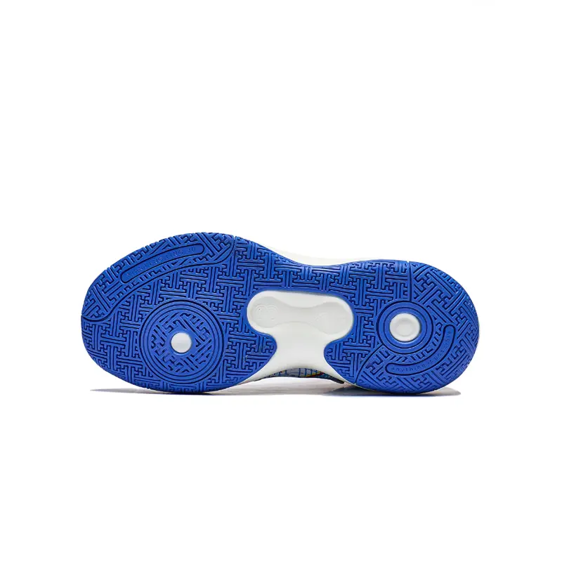 Детские баскетбольные кроссовки GS Low-top Standard White/Crystal Blue Lining Young, белый/синий — фото 4