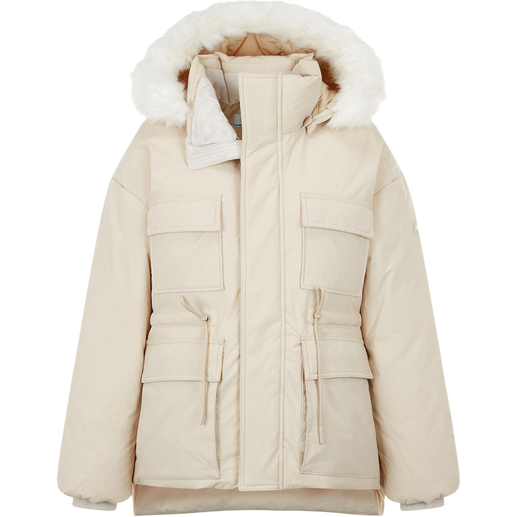 

Пуховая куртка женская со съемным капюшоном, средней жесткости Columbia, vanilla