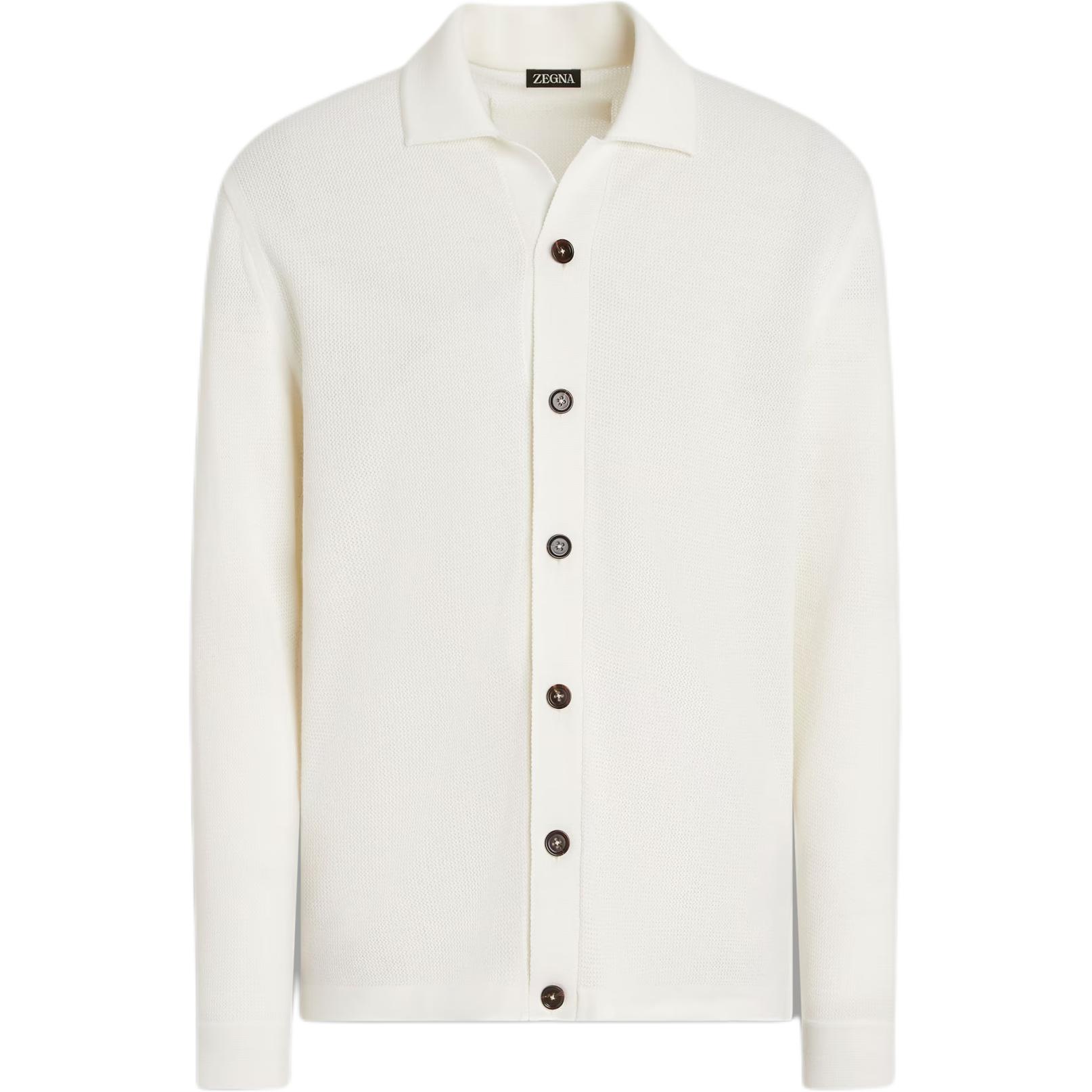 

Длинная вязаная рубашка Zegna Ermenegildo Zegna, белый