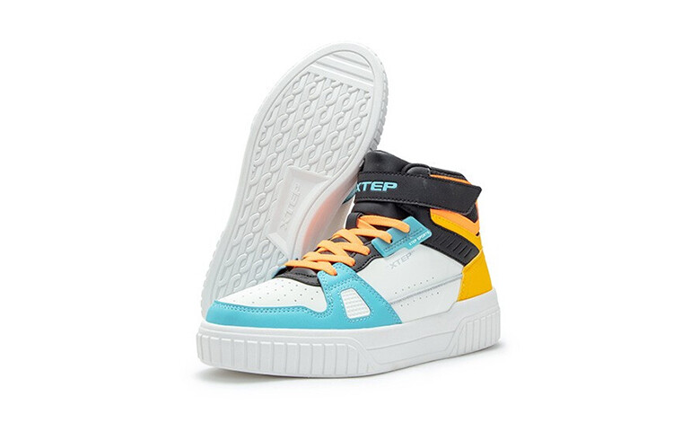 Детские кроссовки для скейтбординга GS High-top Белый/Черный/Желтый Xtep — фото 4