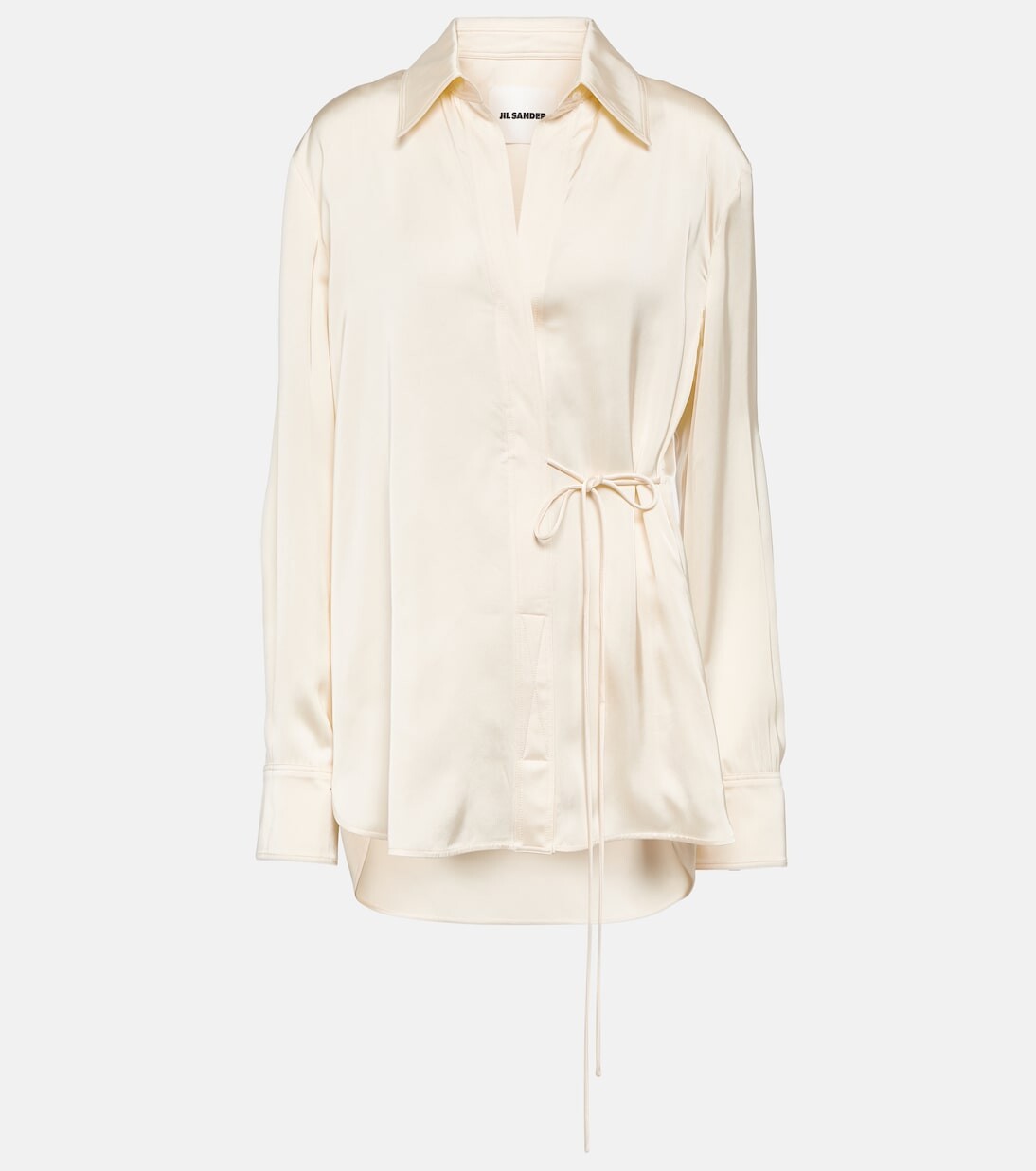 

Рубашка с завязками Jil Sander, бежевый
