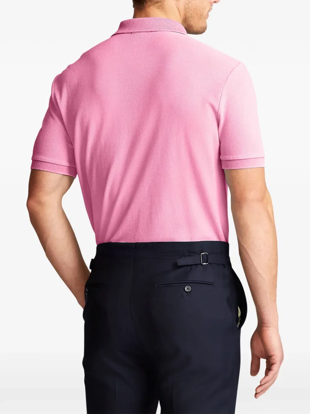 Поло с коротким рукавом и вышитым логотипом Polo Ralph Lauren, розовый — фото 4