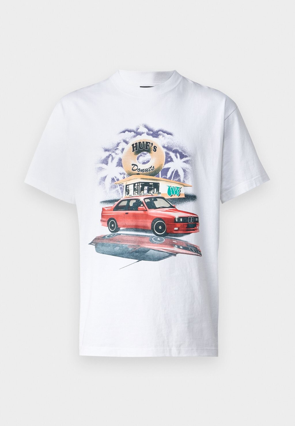 

Футболка с принтом DRIVE THRU UNISEX HUF, белый