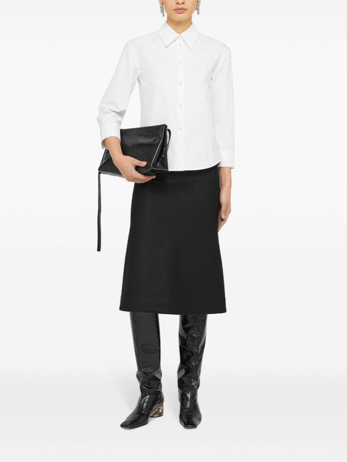 

Jil Sander рубашка с классическим воротником, белый