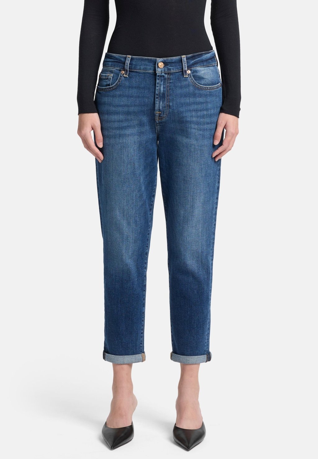 

Зауженные джинсы 7 for all mankind, цвет Mid Blue