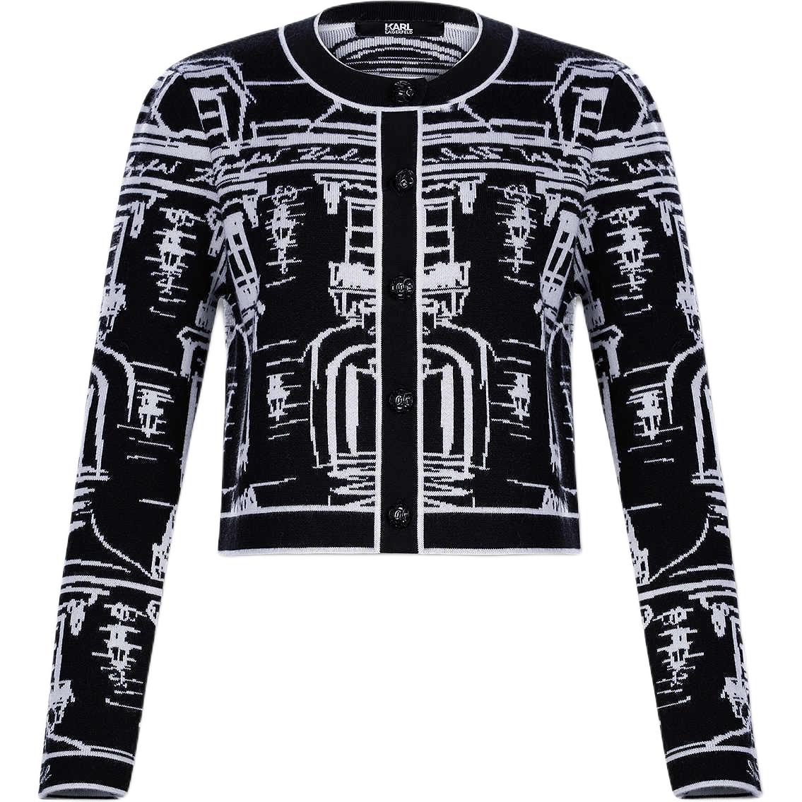 

KARL LAGERFELD / Karl Lagerfeld Jeans Свитшот KARL LAGERFELD SS25 женский черный белый