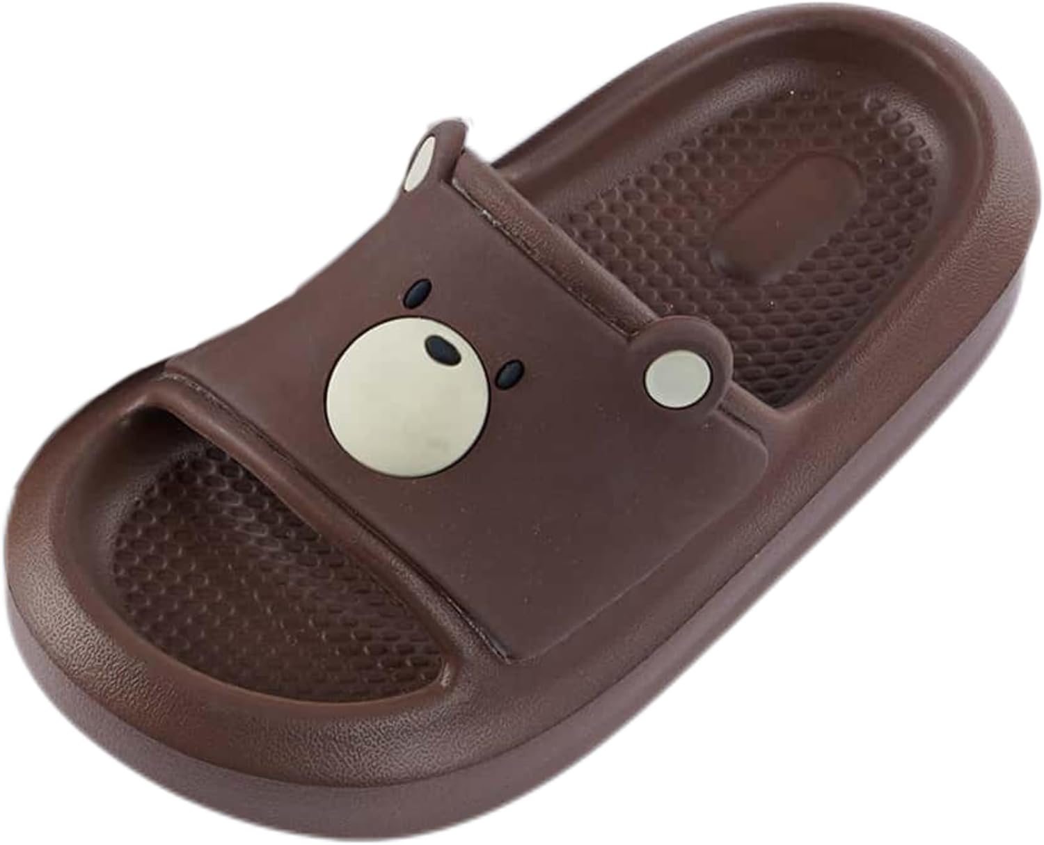 

Детские шлепанцы с милым медвежьим лицом, желтые противоскользящие пляжные сандалии, водонепроницаемые EVA-тапочки с рифленой стелькой, повседневная летняя обувь Cheerful Kids