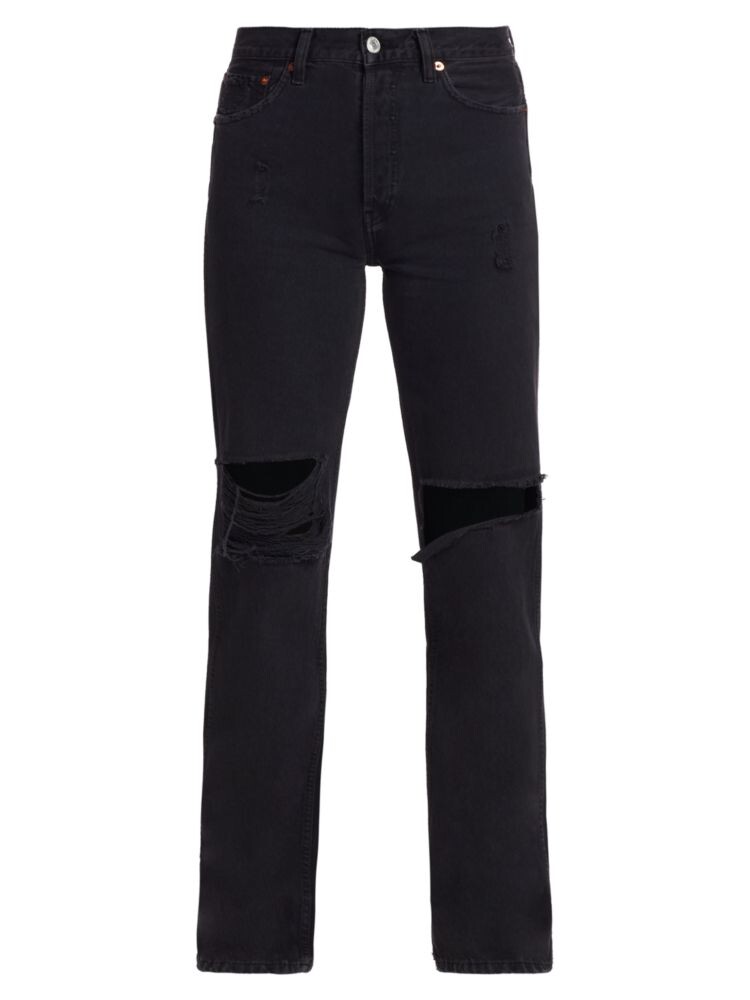 

Свободные джинсы 90-х с высокой посадкой Re/Done, цвет Washed Black