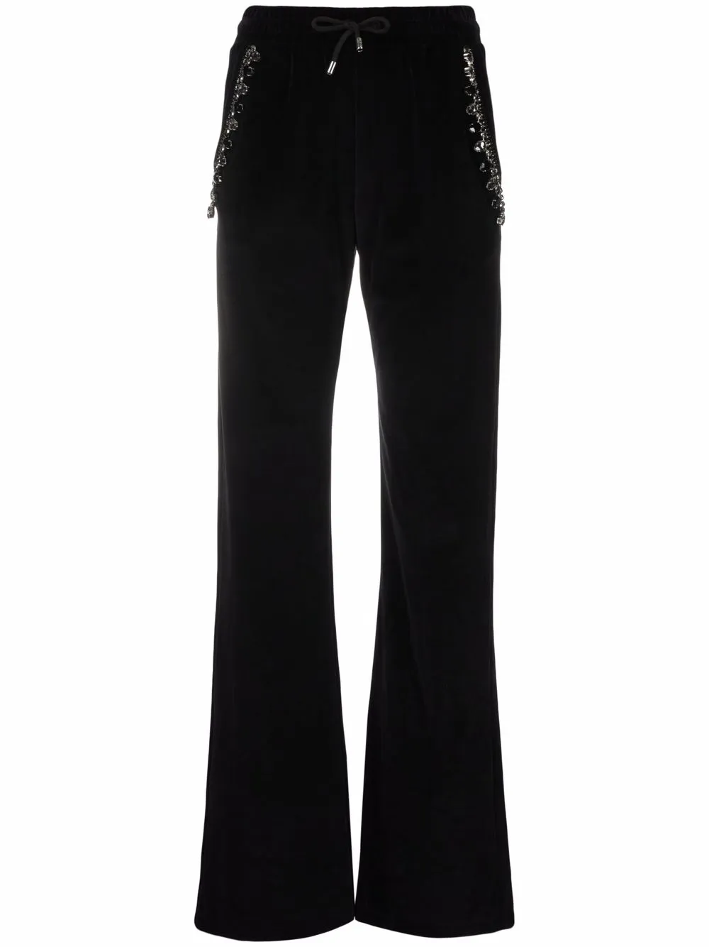 

Бархатные спортивные брюки Crystal Chain Philipp Plein, черный