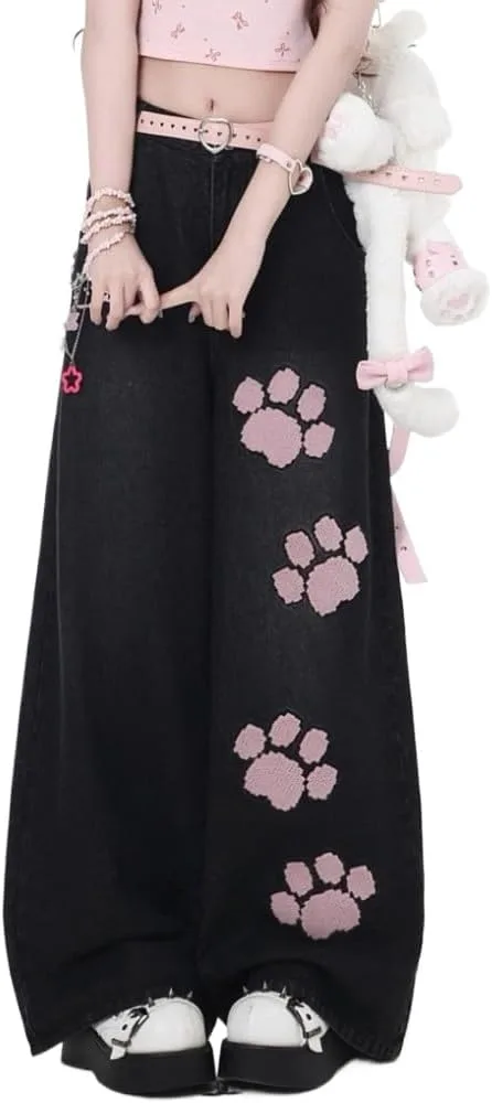 

Джинсы женские High Waisted Wide Leg с дизайном пэчворк Xojbzoo