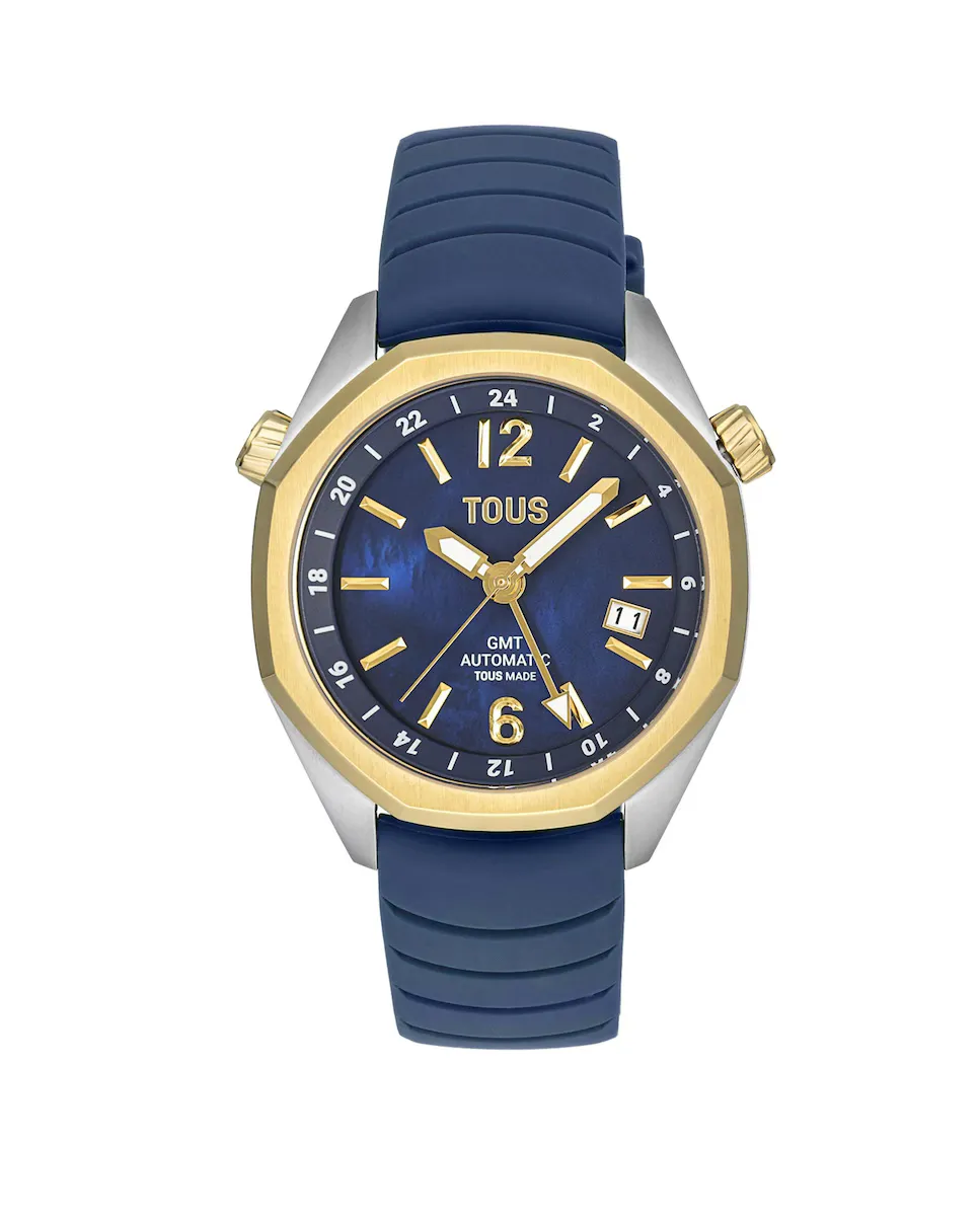 

Женские часы Analog Now с темно-синим силиконовым ремешком Tous, синий